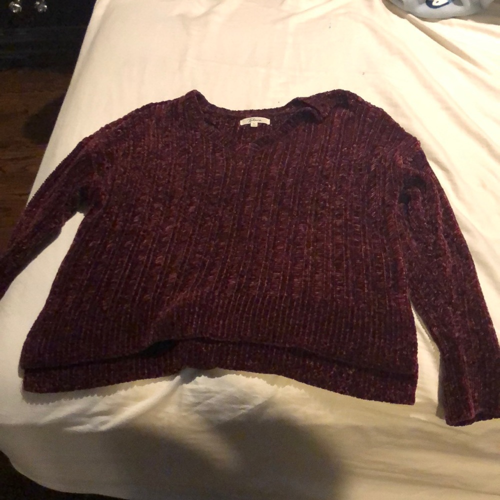 A velvet sweater